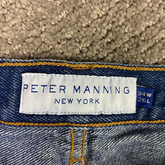 Peter Manning Classic Fit Jeans Men's 34 x 26 Fit 33 x 24.5 Blue Cotton New York - Picture 6 of 13